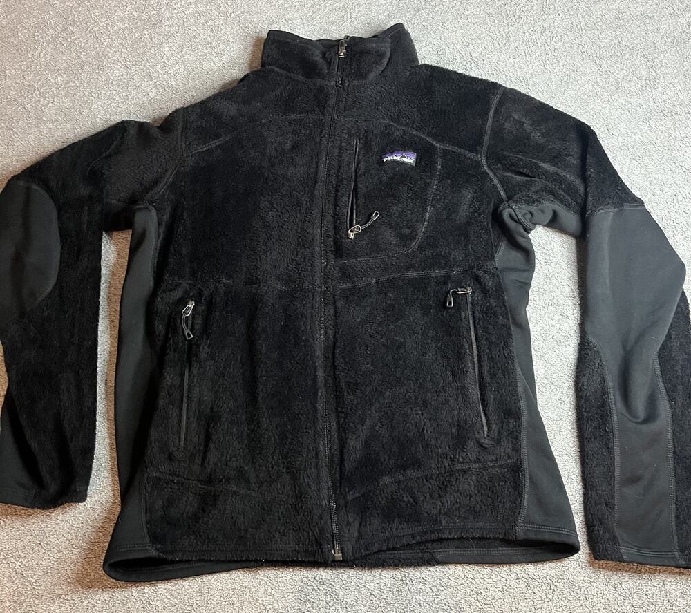 Patagonia Men's R2 Regulator Fleece Jacket Black Polartec Full Zip Men’s Small